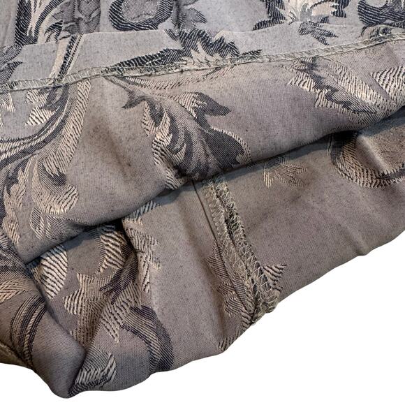 Y2K Anxiety Baroque Mini Skirt Taupe Black Scroll Pattern Size XS/S Made in USA - Picture 7 of 11